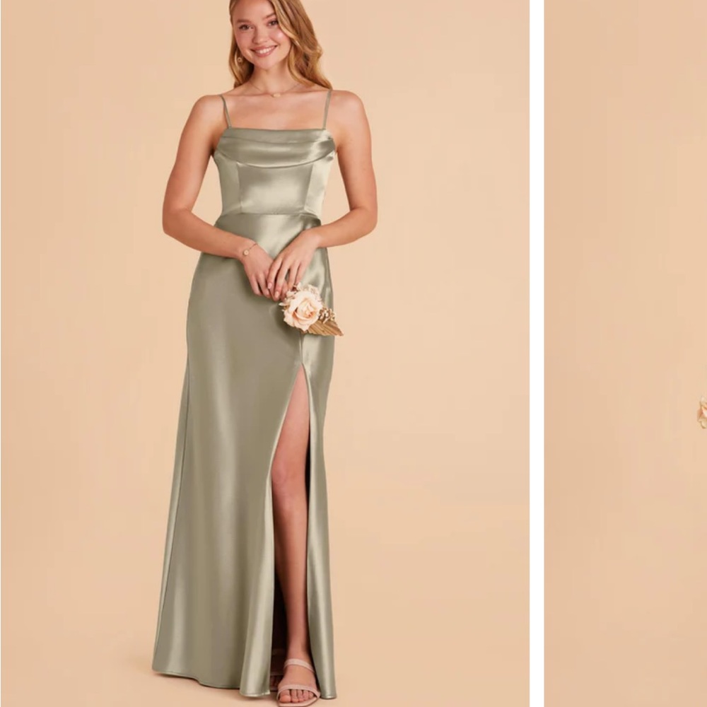Birdy Grey Mia multiway dress in satin moss green (small)